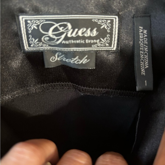 Guess satin black mini dress size 1 - Picture 4 of 7